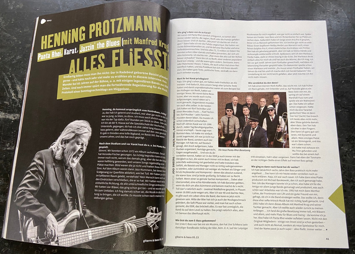 Henning Protzmann interview in Gitarre & Bass